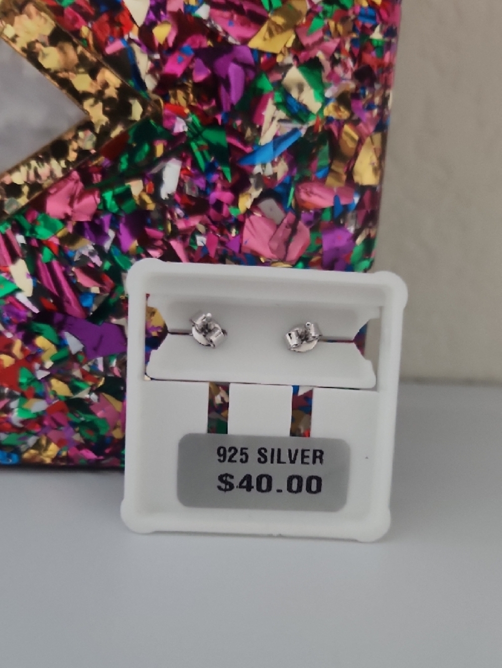 Evil Eye Multicolor Clutch + Silver Earrings - Picture 3 of 6